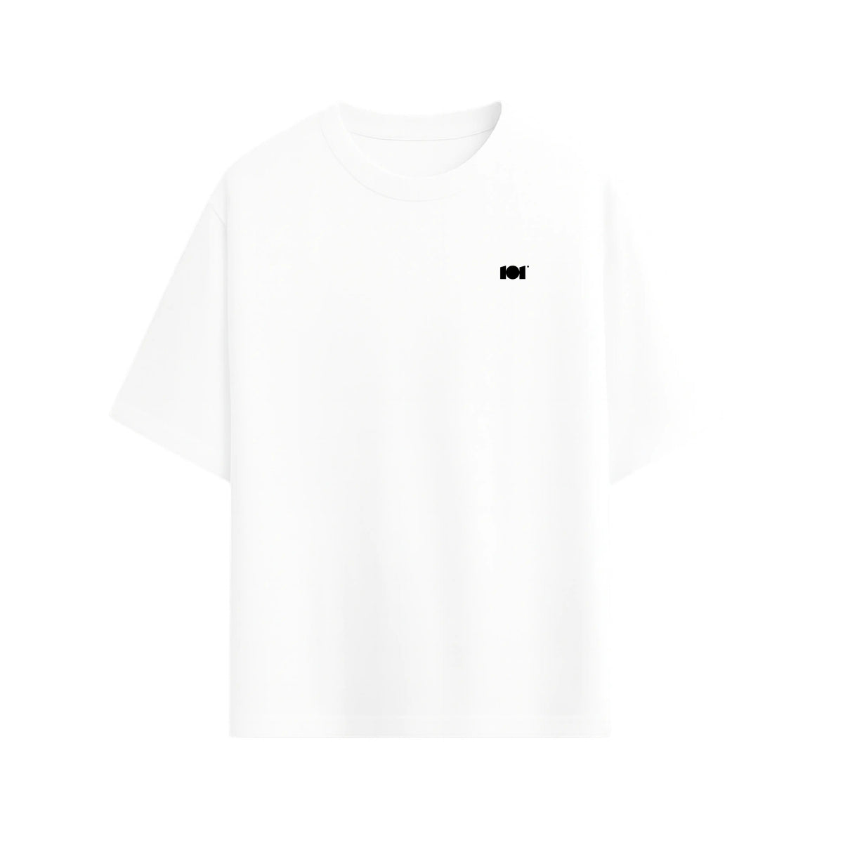 CAMISETA OVERSIZE EN ALGODON DE 300GR CON ESTAMPADO BINARIO SEMICIRCULAR