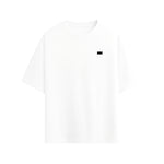 CAMISETA OVERSIZE EN ALGODON DE 300GR CON ESTAMPADO BINARIO SEMICIRCULAR