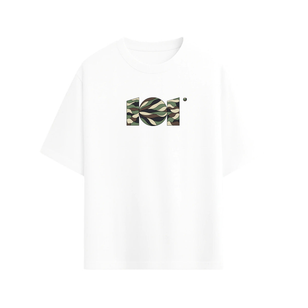 CAMISETA OVERSIZE EN ALGODON DE 300GR CON ESTAMPADO CAMMO SELVA