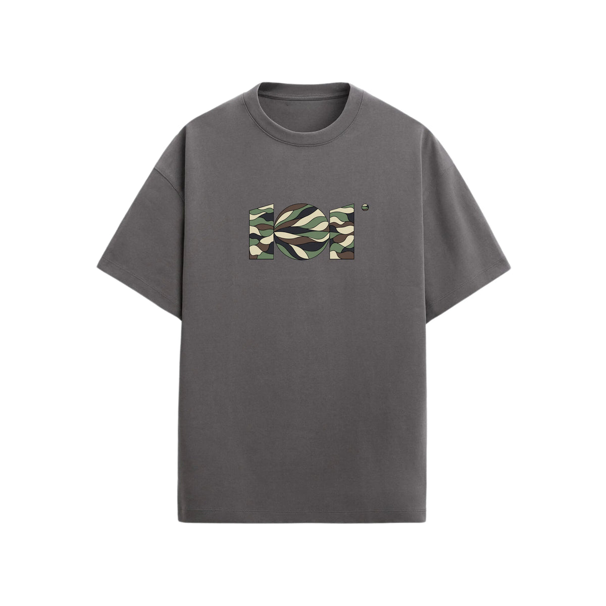 CAMISETA OVERSIZE EN ALGODON DE 300GR CON ESTAMPADO CAMMO SELVA