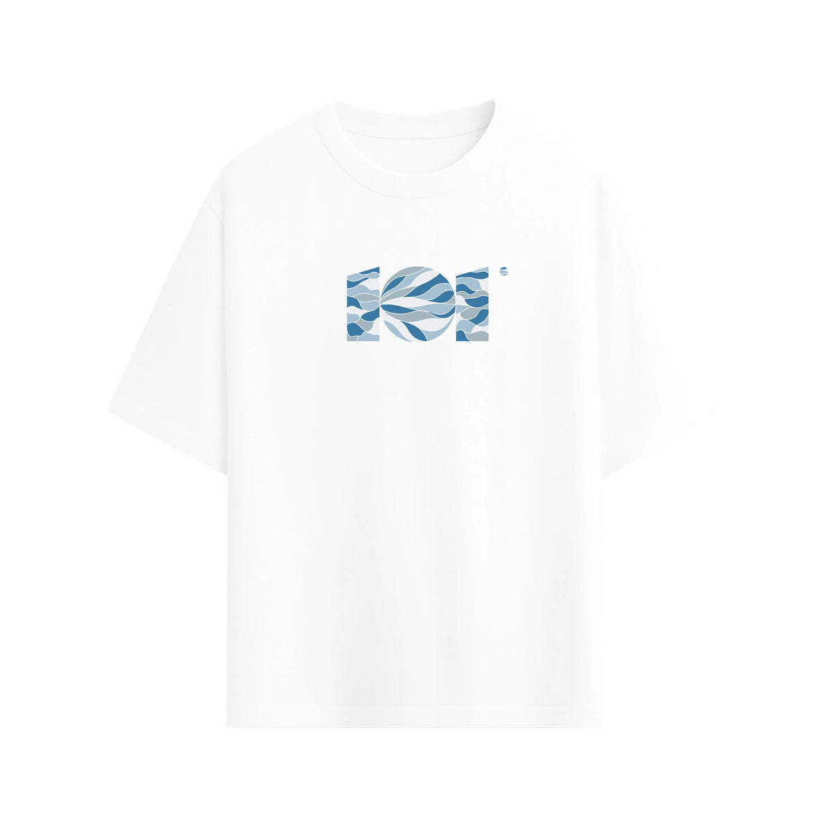 CAMISETA OVERSIZE EN ALGODON DE 300GR CON ESTAMPADO CAMMO NIEVE