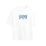 CAMISETA OVERSIZE EN ALGODON DE 300GR CON ESTAMPADO CAMMO NIEVE