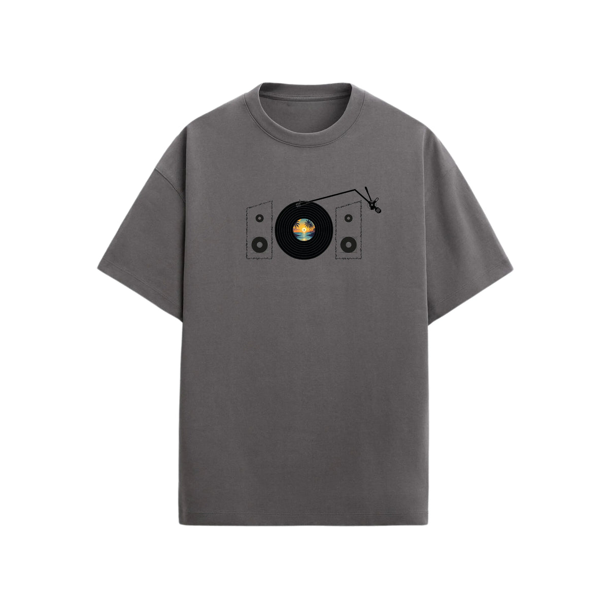 CAMISETA OVERSIZE EN ALGODON DE 300GR CON ESTAMPADO LP PLAYERO