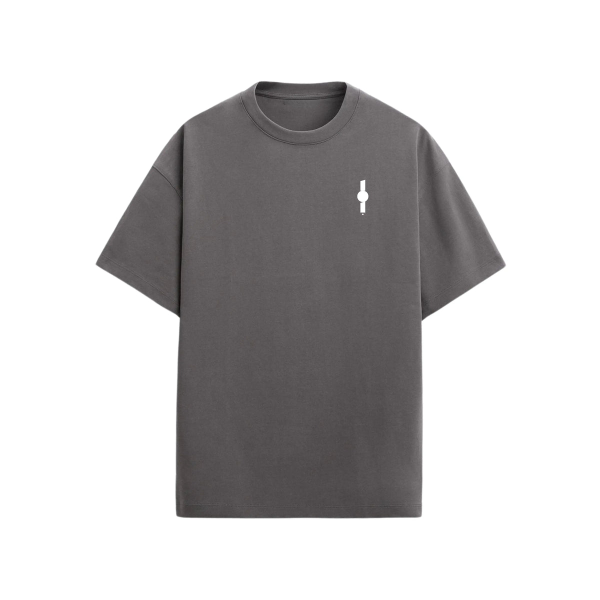 CAMISETA OVERSIZE EN ALGODON DE 300GR CON ESTAMPADO TRAMA VERTICAL