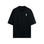 CAMISETA OVERSIZE EN ALGODON DE 300GR CON ESTAMPADO TRAMA VERTICAL