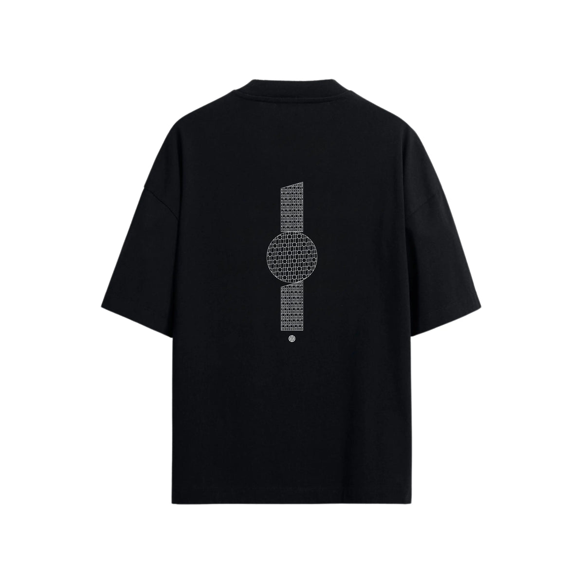 CAMISETA OVERSIZE EN ALGODON DE 300GR CON ESTAMPADO TRAMA VERTICAL