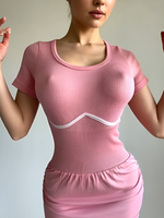 ENTERIZO DEPORTIVO MANGA CORTA Y FALDA