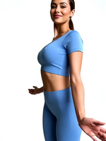 SET CONJUNTO DEPORTIVO TOP MANGA CORTA Y LEGGINS