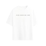 CAMISETA OVERSIZE EN ALGODON DE 300GR CON ESTAMPADO BINARIO CLÁSICO