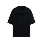 CAMISETA OVERSIZE EN ALGODON DE 300GR CON ESTAMPADO BINARIO CLÁSICO