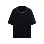 CAMISETA OVERSIZE EN ALGODON DE 300GR CON ESTAMPADO CUELLO BINARIO