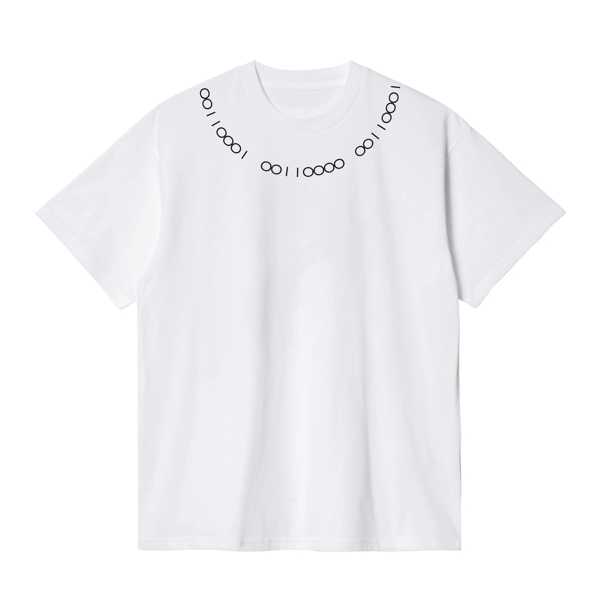 CAMISETA EN ALGODON PIMA 250GR CON ESTAMPADO CUELLO BINARIO