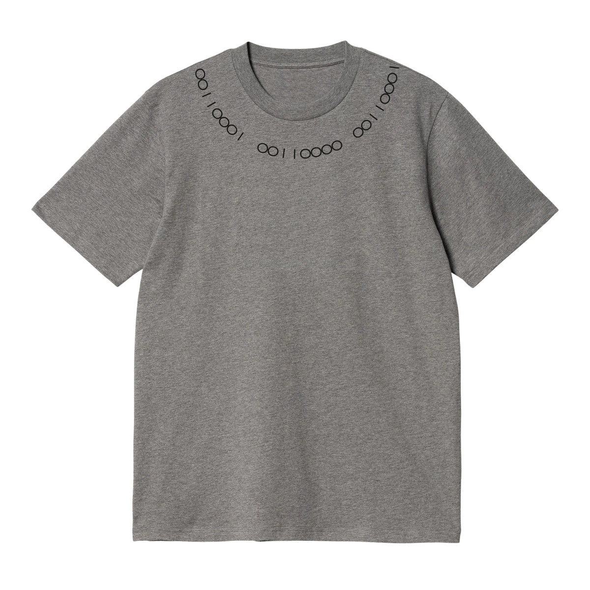 CAMISETA EN ALGODON PIMA 250GR CON ESTAMPADO CUELLO BINARIO