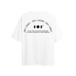 CAMISETA OVERSIZE EN ALGODON DE 300GR CON ESTAMPADO BINARIO SEMICIRCULAR