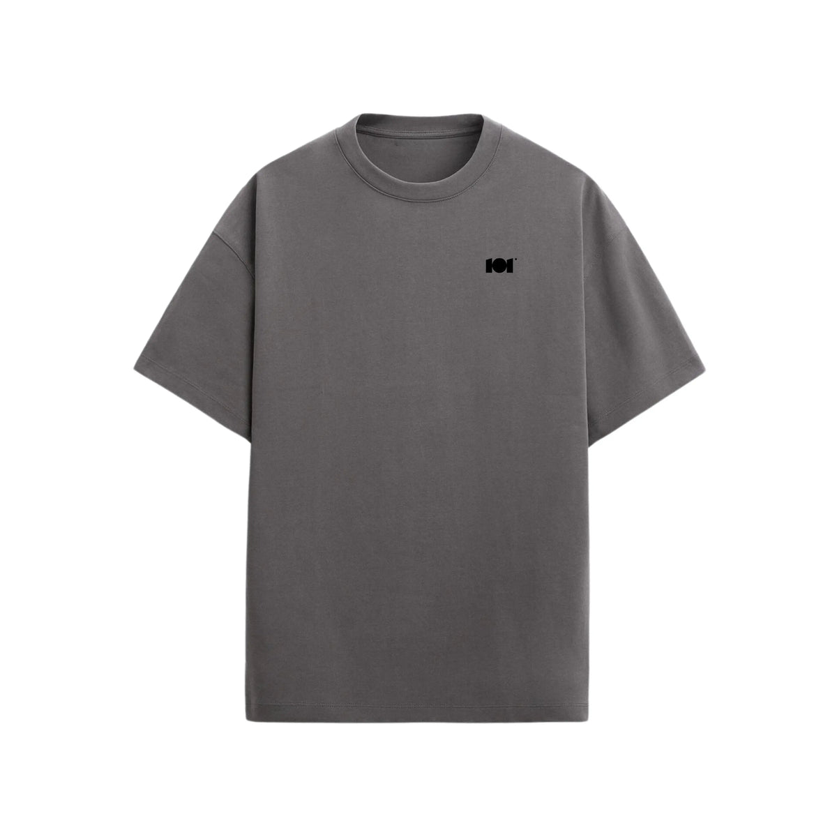 CAMISETA OVERSIZE EN ALGODON DE 300GR CON ESTAMPADO BINARIO SEMICIRCULAR