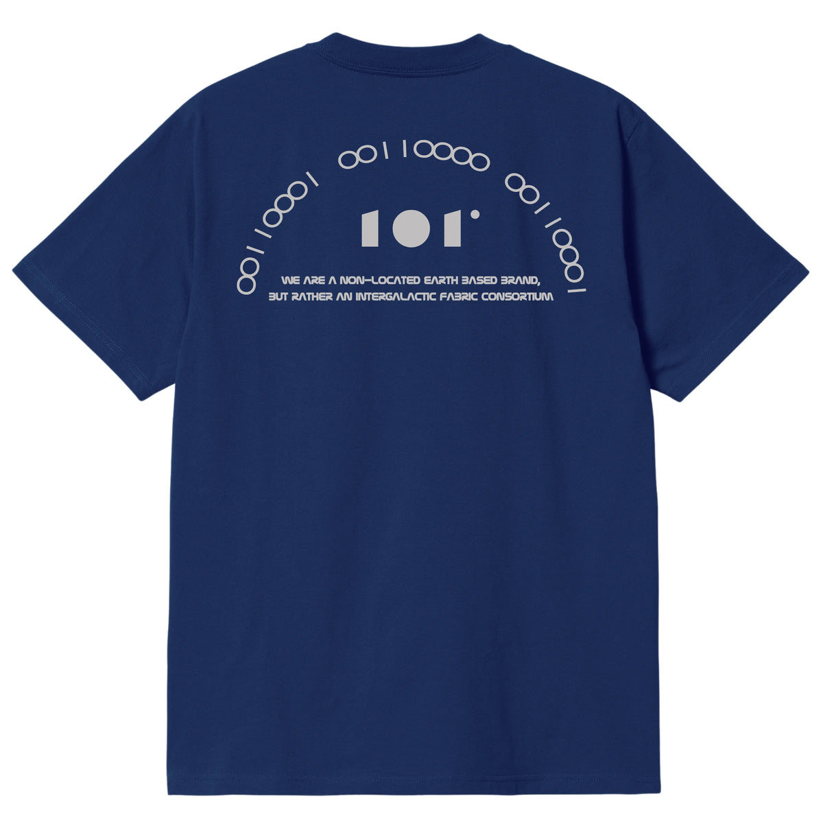 CAMISETA EN ALGODON PIMA 250GR CON ESTAMPADO BINARIO SEMICIRCULAR