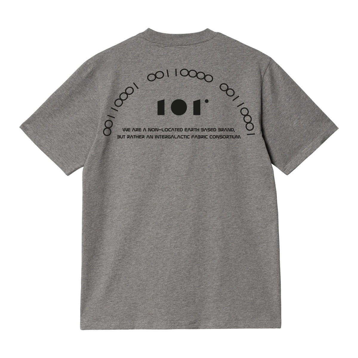 CAMISETA EN ALGODON PIMA 250GR CON ESTAMPADO BINARIO SEMICIRCULAR