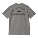 CAMISETA EN ALGODON PIMA 250GR CON ESTAMPADO BINARIO SEMICIRCULAR