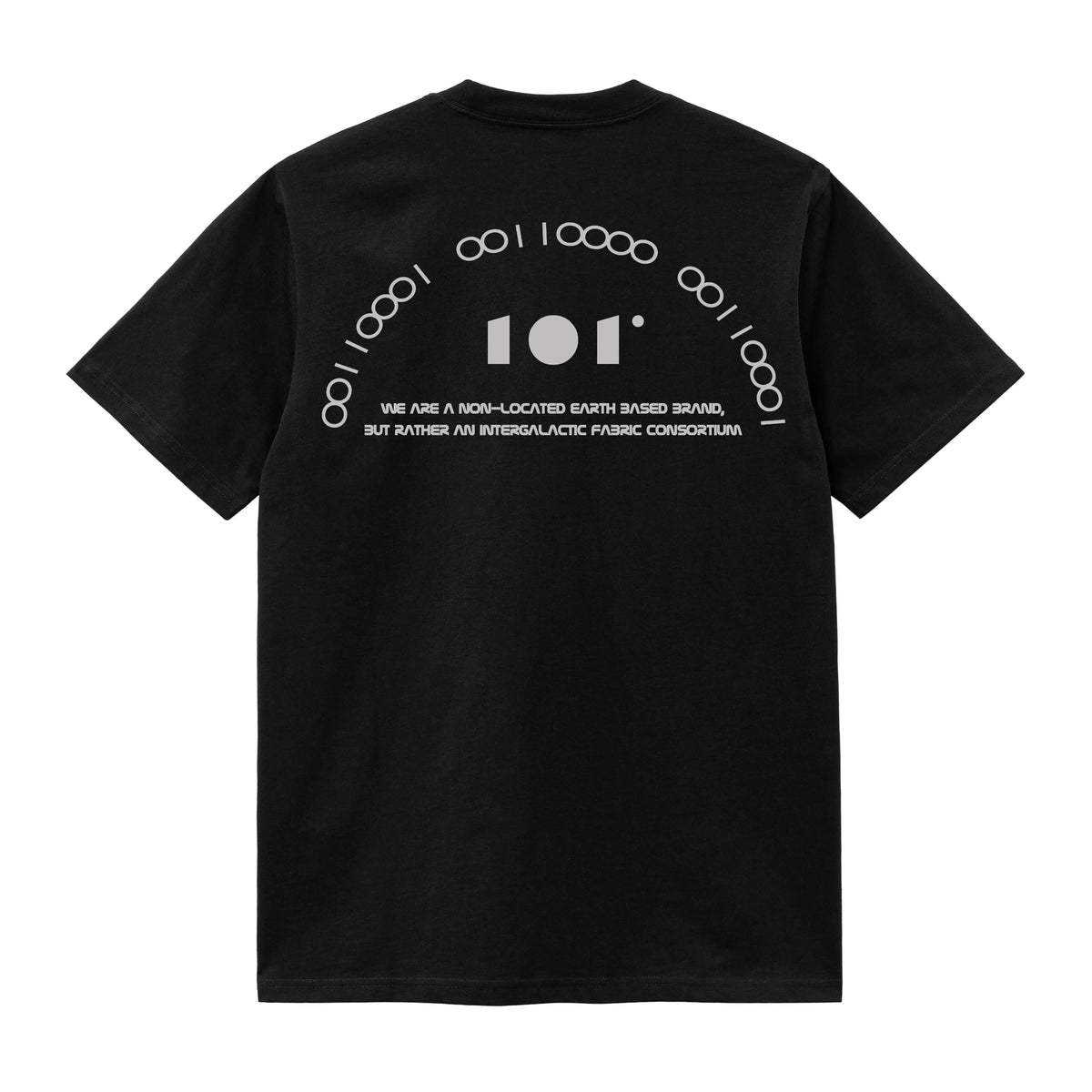 CAMISETA EN ALGODON PIMA 250GR CON ESTAMPADO BINARIO SEMICIRCULAR