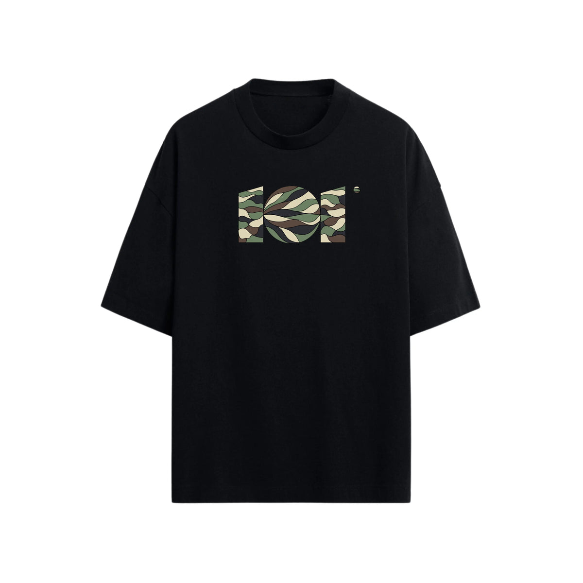 CAMISETA OVERSIZE EN ALGODON DE 300GR CON ESTAMPADO CAMMO SELVA