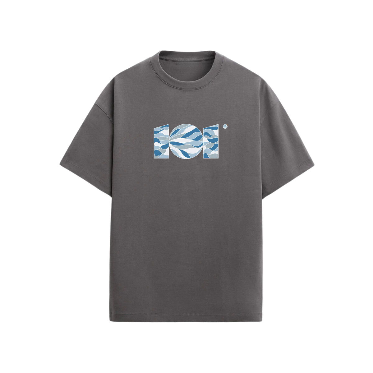 CAMISETA OVERSIZE EN ALGODON DE 300GR CON ESTAMPADO CAMMO NIEVE