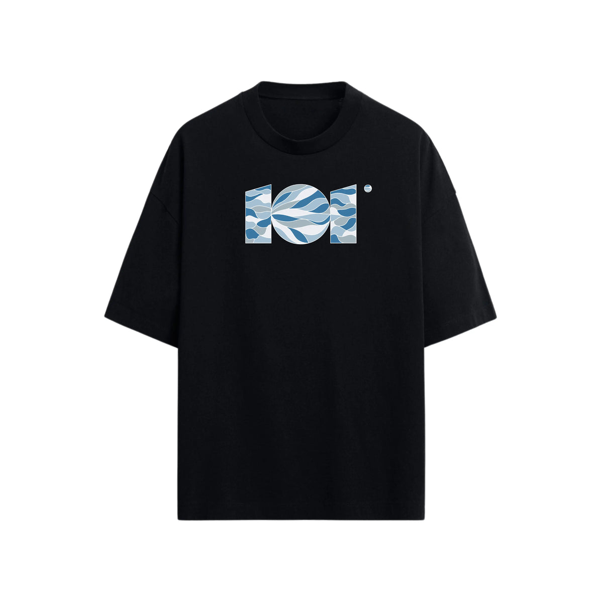 CAMISETA OVERSIZE EN ALGODON DE 300GR CON ESTAMPADO CAMMO NIEVE