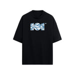 CAMISETA OVERSIZE EN ALGODON DE 300GR CON ESTAMPADO CAMMO NIEVE