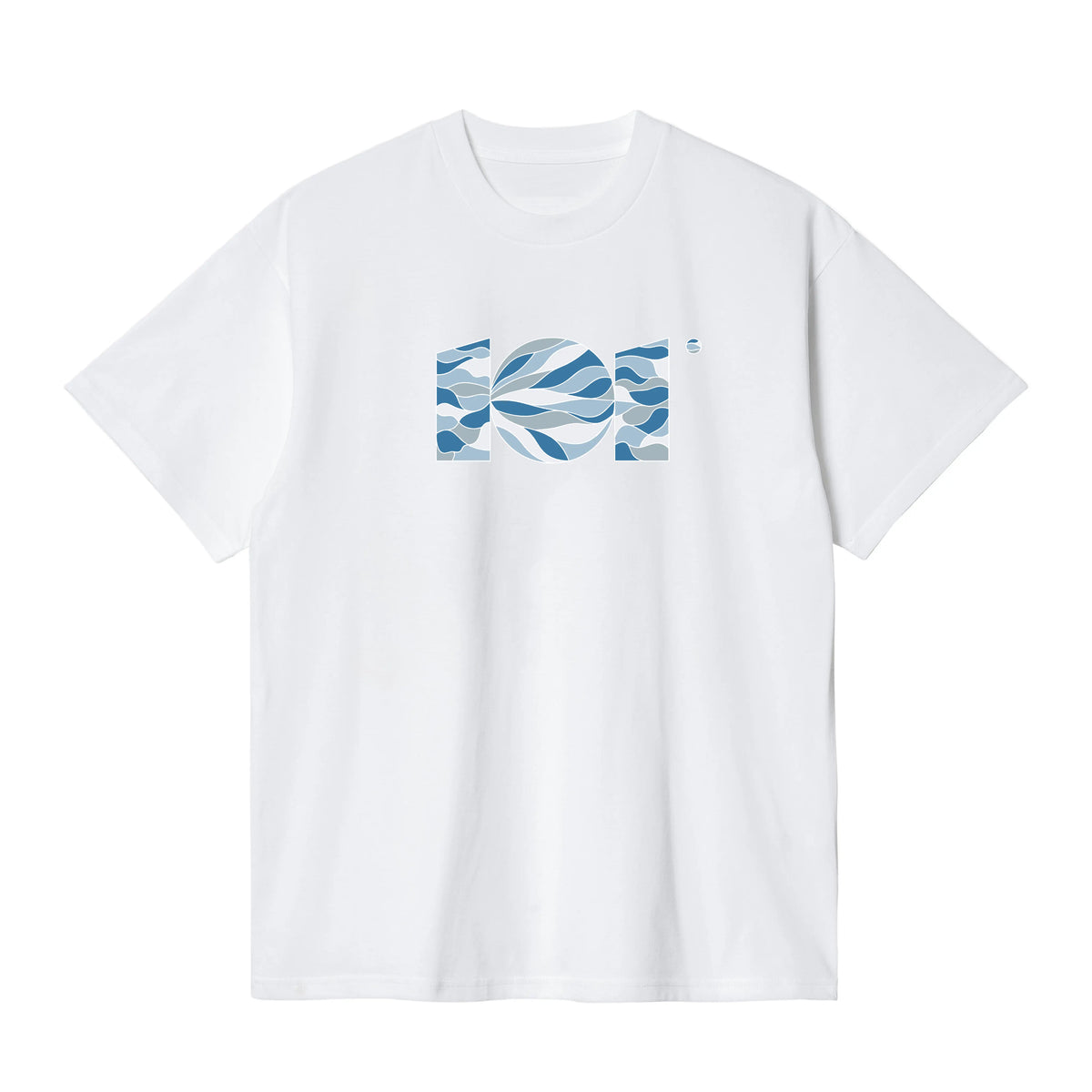 CAMISETA EN ALGODON PIMA 250GR CON ESTAMPADO CAMMO NIEVE