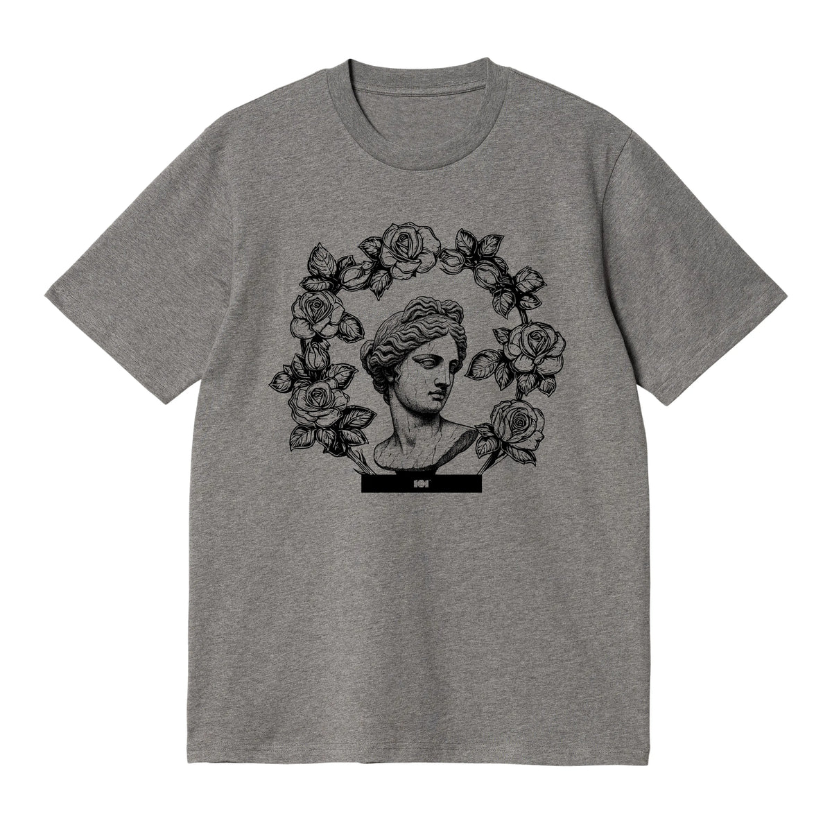 CAMISETA EN ALGODON PIMA 250GR CON ESTAMPADO CORONA GRIEGA