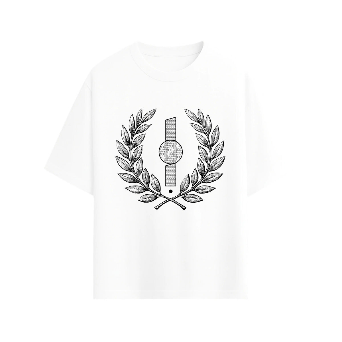 CAMISETA OVERSIZE EN ALGODON DE 300GR CON ESTAMPADO CORONA LAUREL
