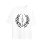 CAMISETA OVERSIZE EN ALGODON DE 300GR CON ESTAMPADO CORONA LAUREL