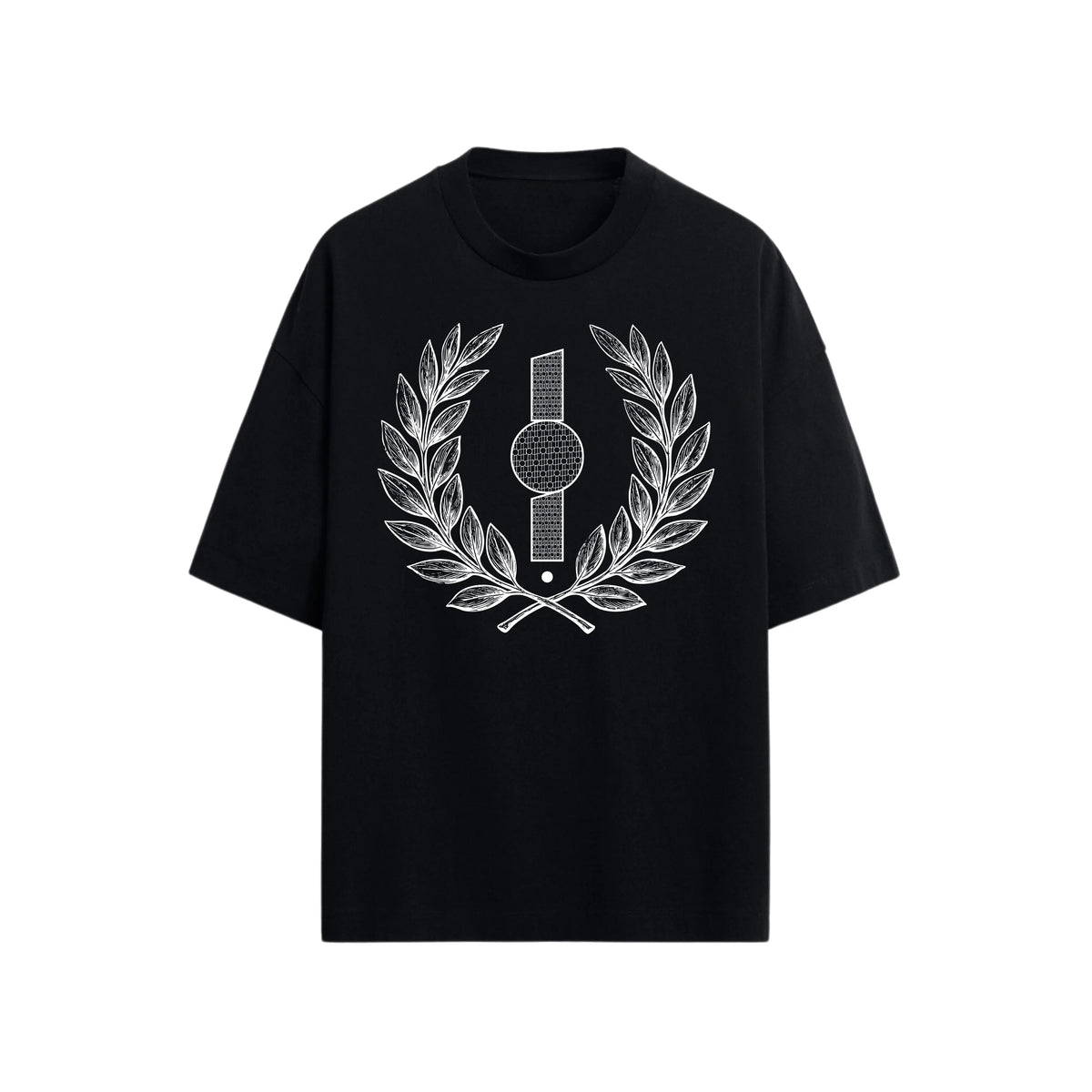 CAMISETA OVERSIZE EN ALGODON DE 300GR CON ESTAMPADO CORONA LAUREL