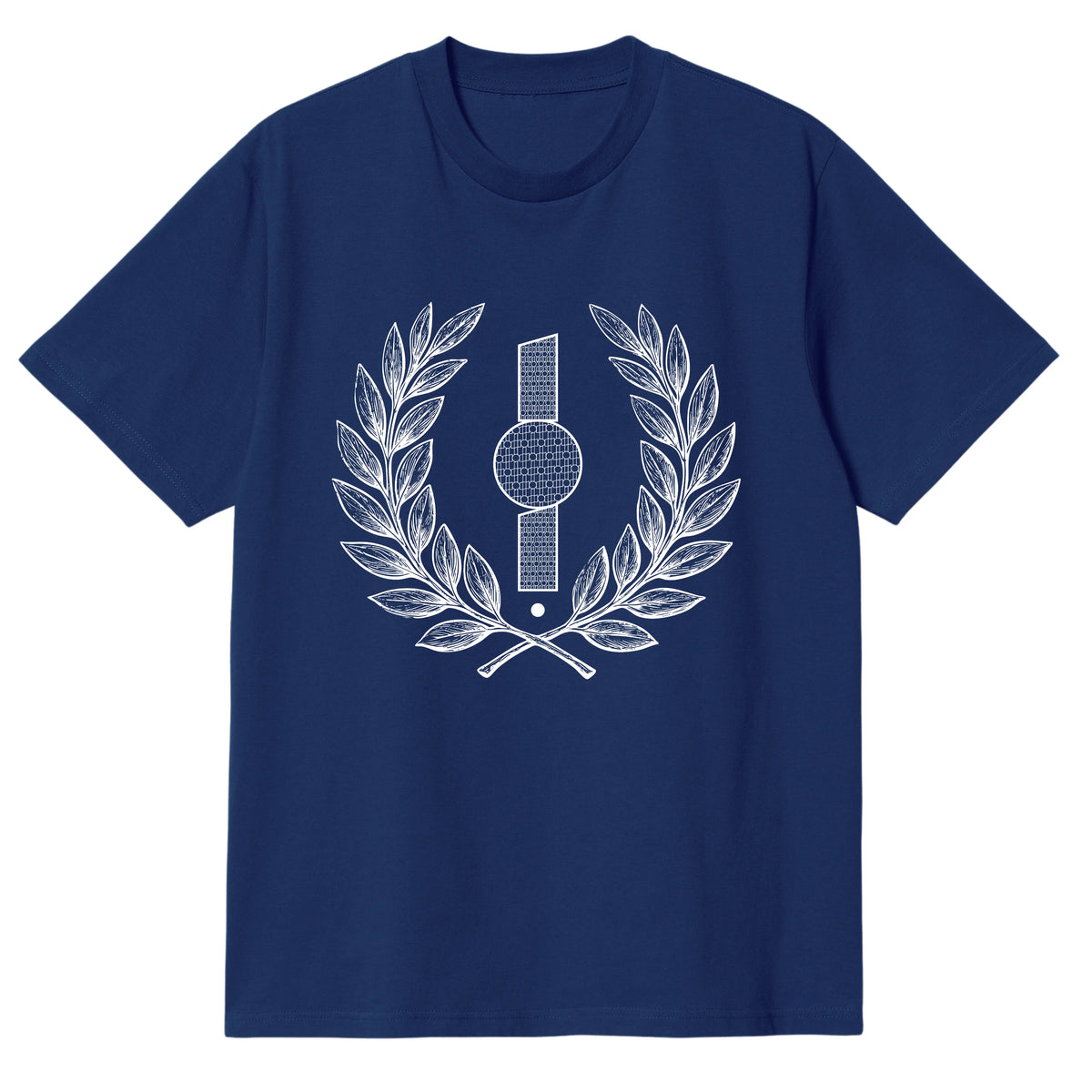 CAMISETA EN ALGODON PIMA 250GR CON ESTAMPADO CORONA LAUREL