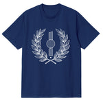 CAMISETA EN ALGODON PIMA 250GR CON ESTAMPADO CORONA LAUREL