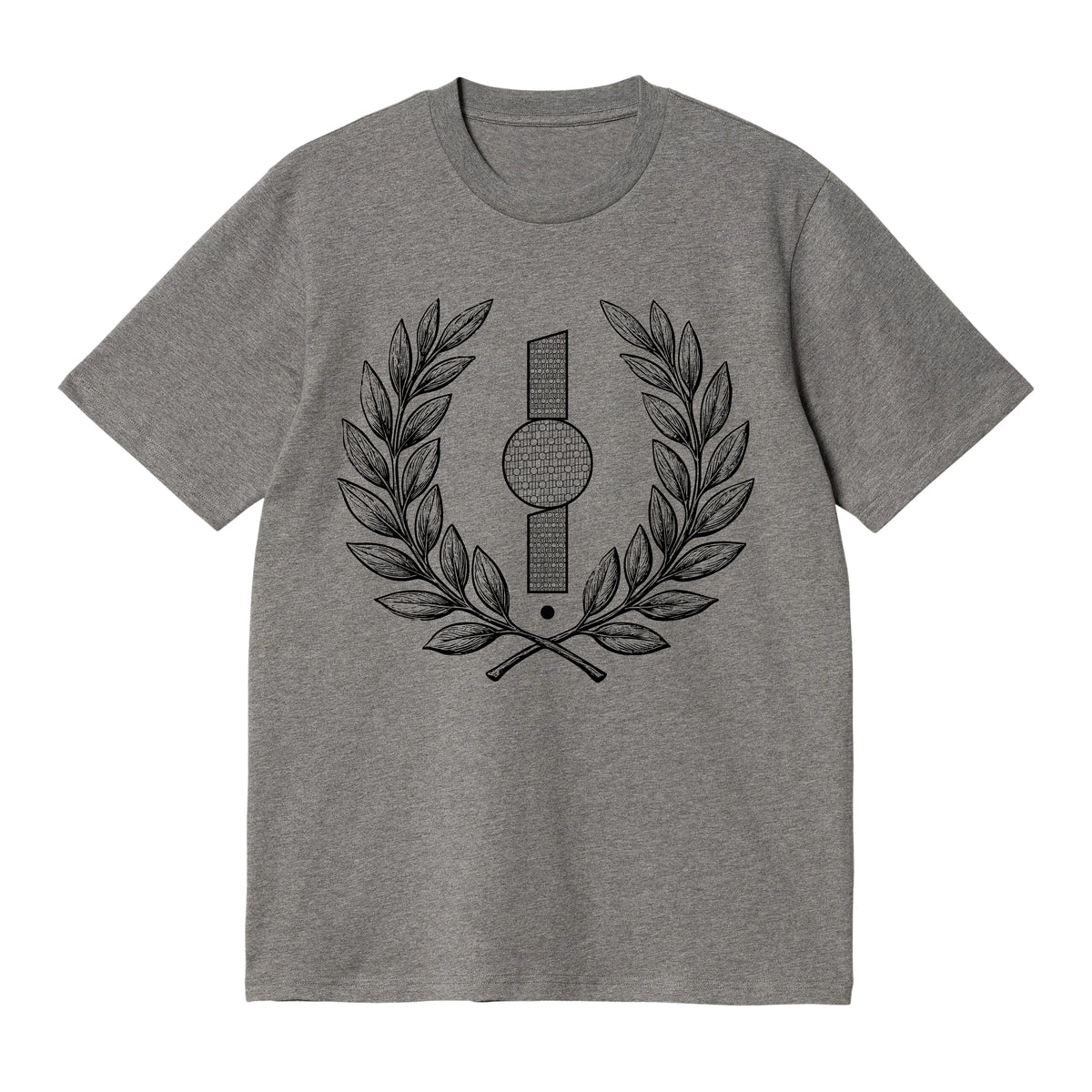 CAMISETA EN ALGODON PIMA 250GR CON ESTAMPADO CORONA LAUREL