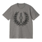 CAMISETA EN ALGODON PIMA 250GR CON ESTAMPADO CORONA LAUREL