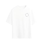 CAMISETA OVERSIZE EN ALGODON DE 300GR CON ESTAMPADO VORTICE BINARIO