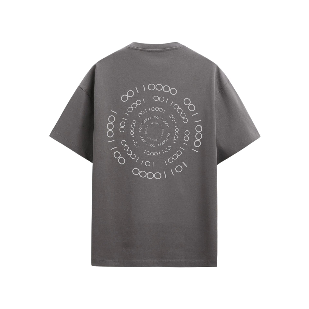 CAMISETA OVERSIZE EN ALGODON DE 300GR CON ESTAMPADO VORTICE BINARIO