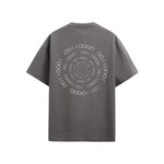 CAMISETA OVERSIZE EN ALGODON DE 300GR CON ESTAMPADO VORTICE BINARIO