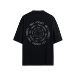 CAMISETA OVERSIZE EN ALGODON DE 300GR CON ESTAMPADO VORTICE BINARIO