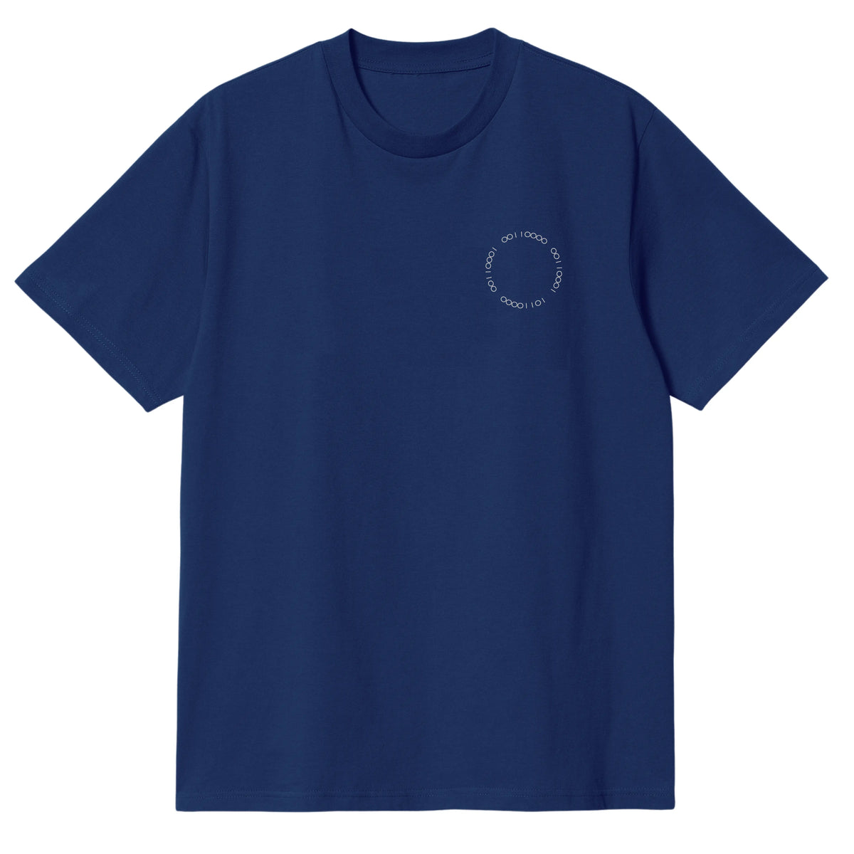 CAMISETA EN ALGODON PIMA 250GR CON ESTAMPADO VORTICE BINARIO