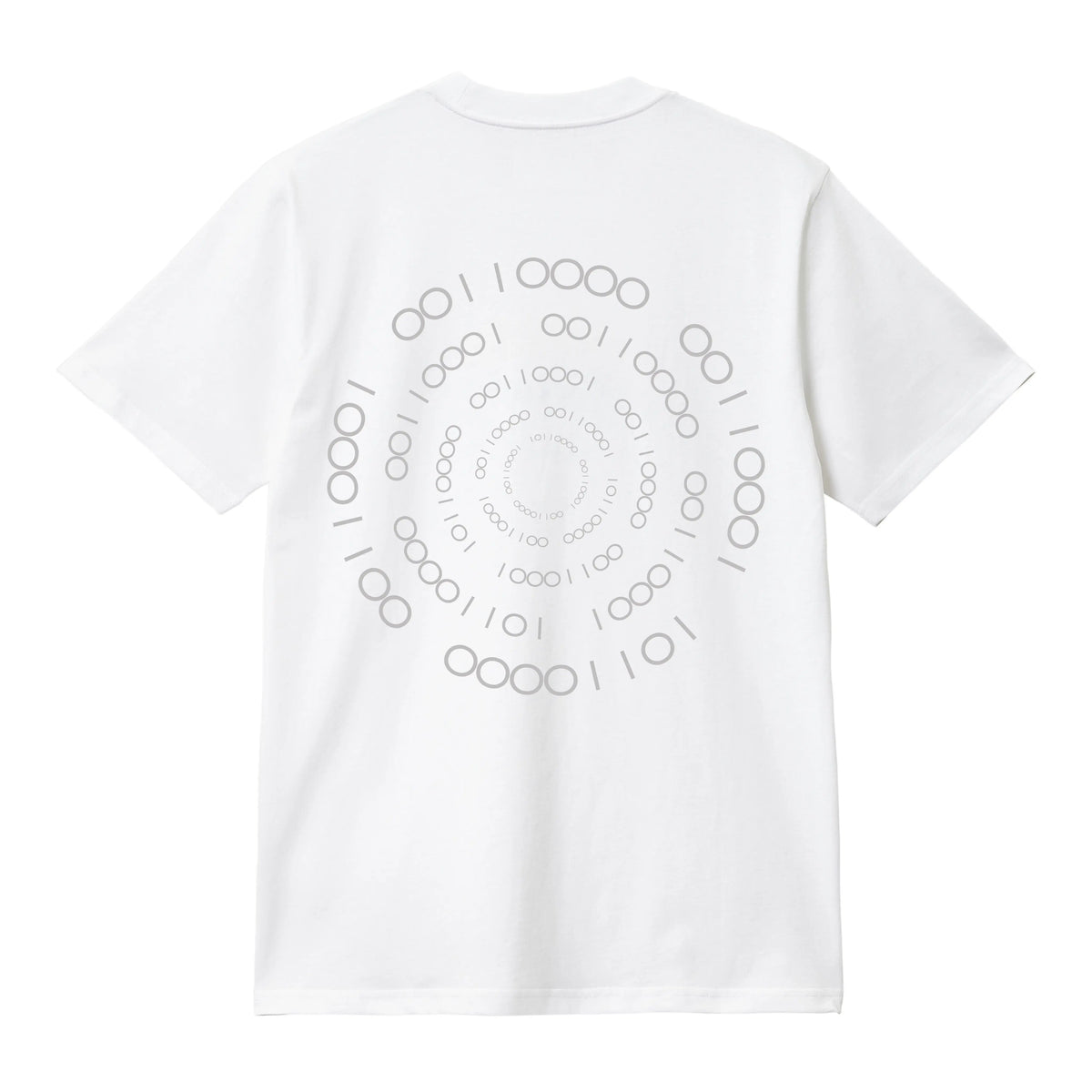 CAMISETA EN ALGODON PIMA 250GR CON ESTAMPADO VORTICE BINARIO