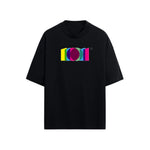 CAMISETA OVERSIZE EN ALGODON DE 300GR CON ESTAMPADO VITRAL