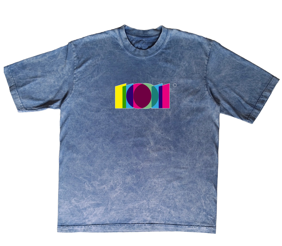 CAMISETA ACID WASH OVERSIZE EN ALGODON DE 300GR CON ESTAMPADO VITRAL