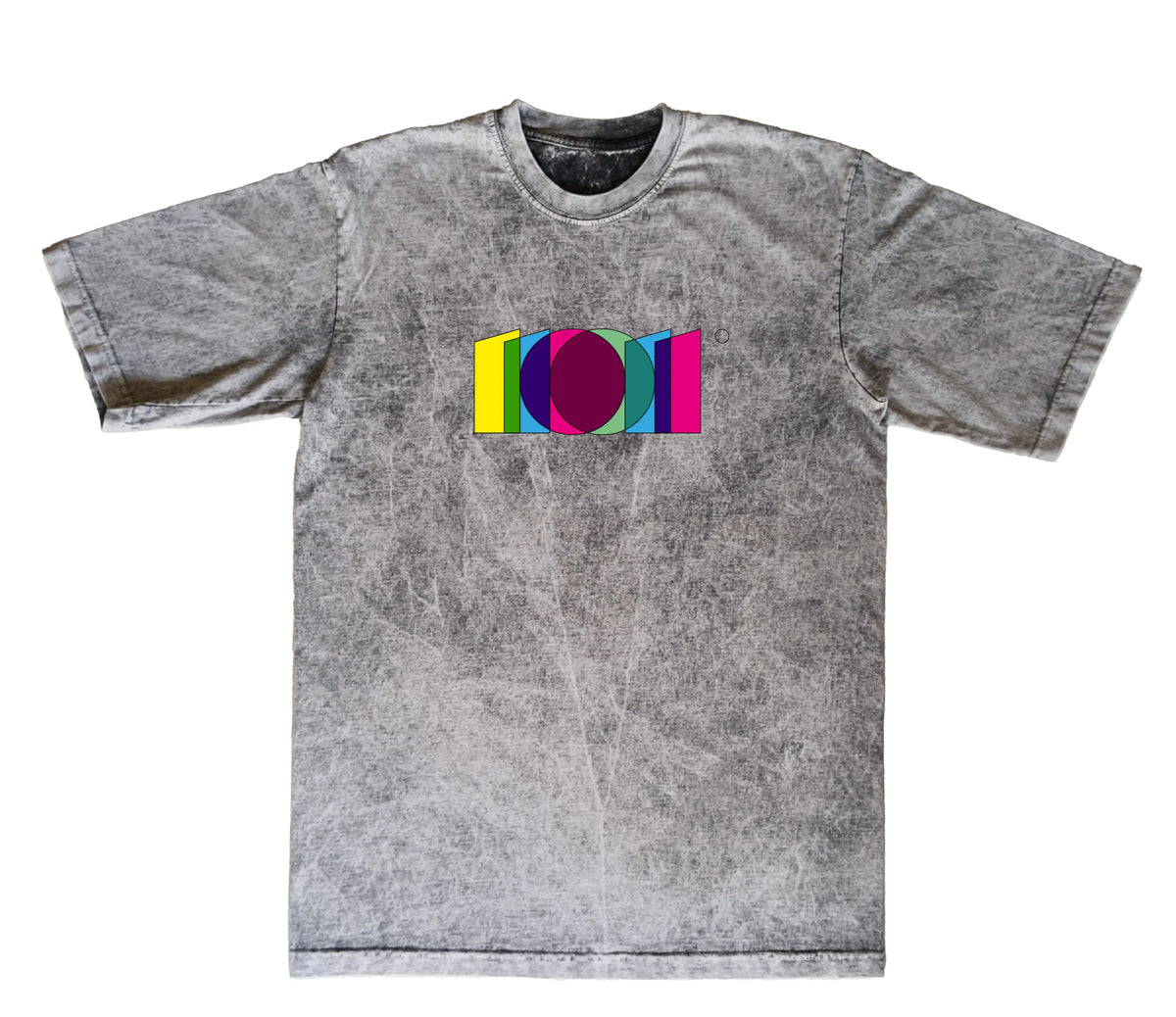 CAMISETA ACID WASH OVERSIZE EN ALGODON DE 300GR CON ESTAMPADO VITRAL