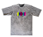 CAMISETA ACID WASH OVERSIZE EN ALGODON DE 300GR CON ESTAMPADO VITRAL