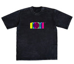 CAMISETA ACID WASH OVERSIZE EN ALGODON DE 300GR CON ESTAMPADO VITRAL