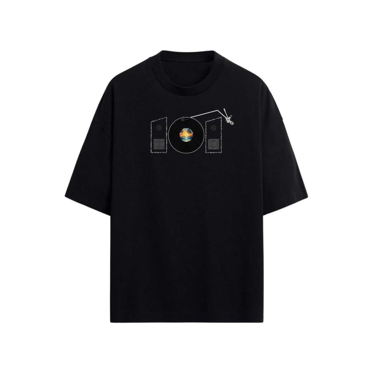 CAMISETA OVERSIZE EN ALGODON DE 300GR CON ESTAMPADO LP PLAYERO