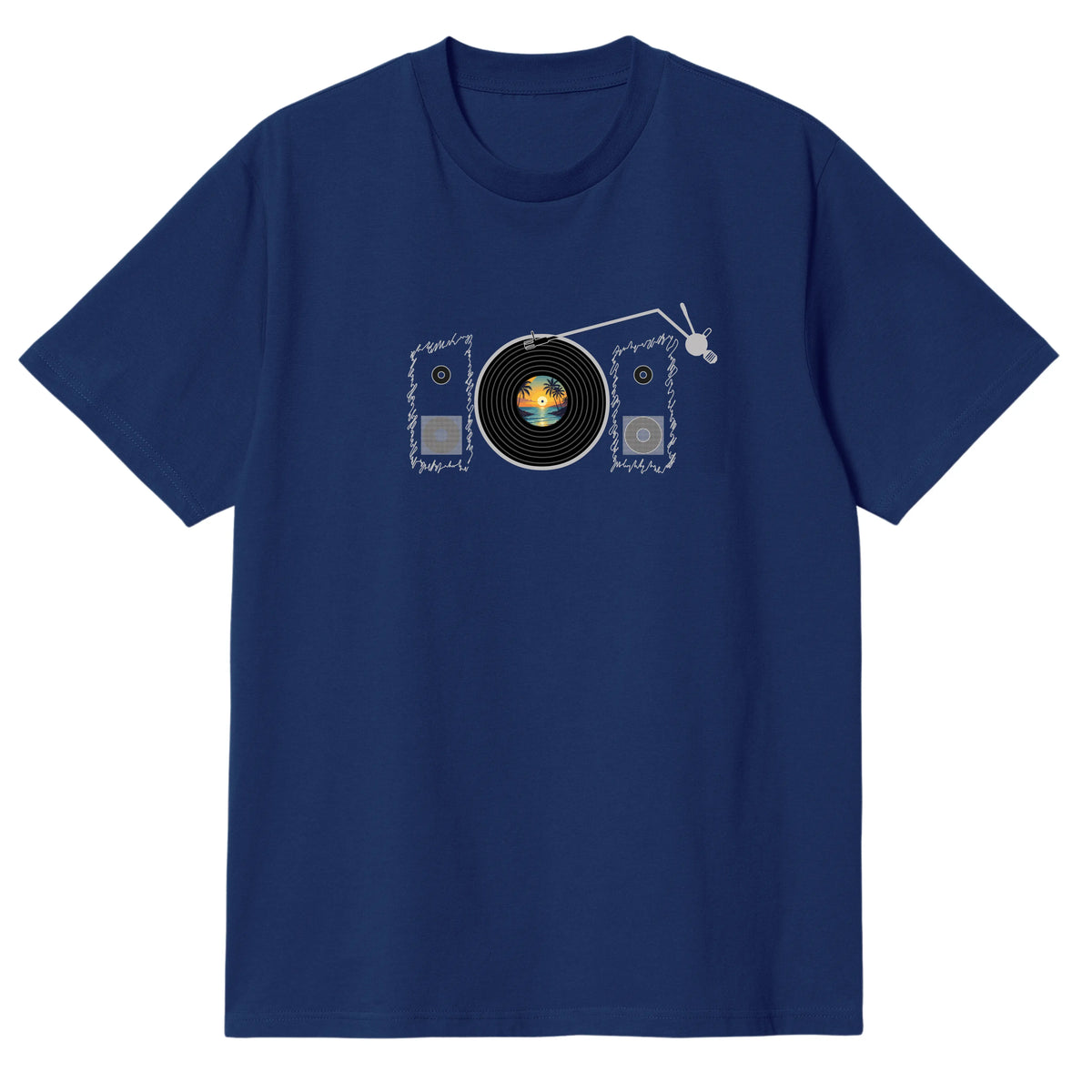 CAMISETA EN ALGODON PIMA 250GR CON ESTAMPADO LP PLAYERO