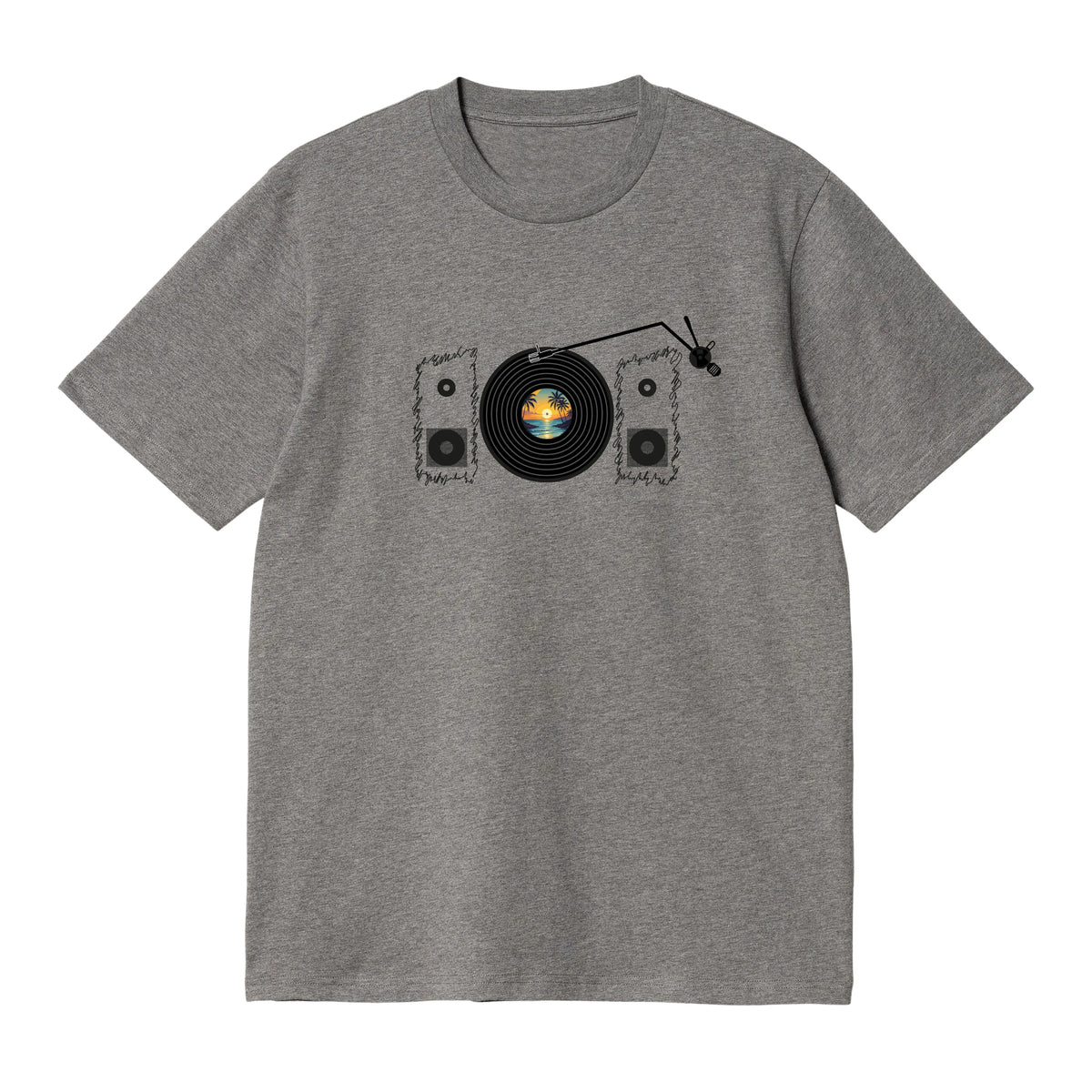 CAMISETA EN ALGODON PIMA 250GR CON ESTAMPADO LP PLAYERO